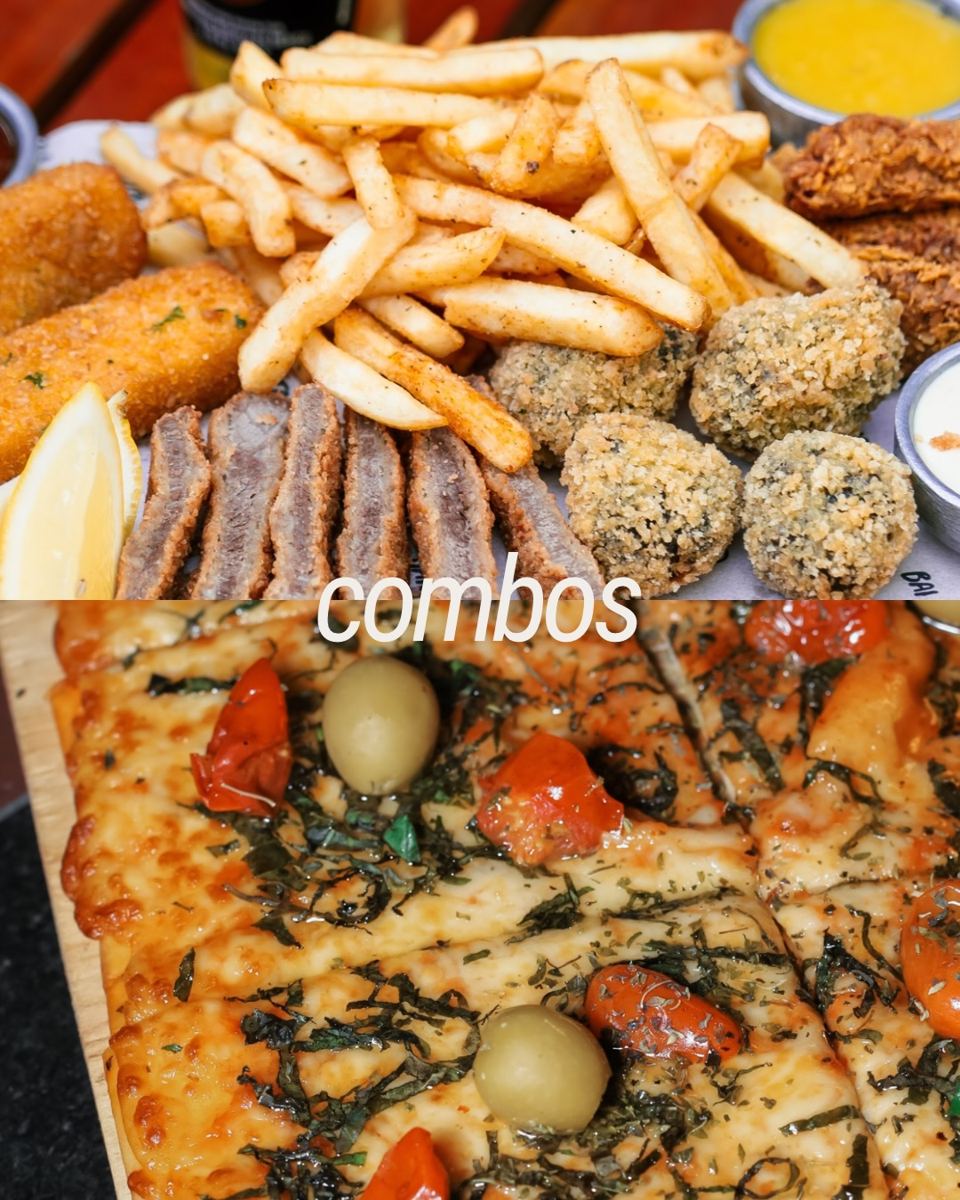 Tabla de fritos y pizza